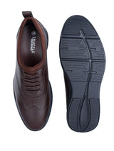 Brown Synthetic Leather Round Toe Lace Up Brogues Shoes For Men (TC-AVI-05-BRO)