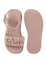 Purple Synthetic Leather Buckle Sandals For Kids-Girls (TC-B08-PUR)