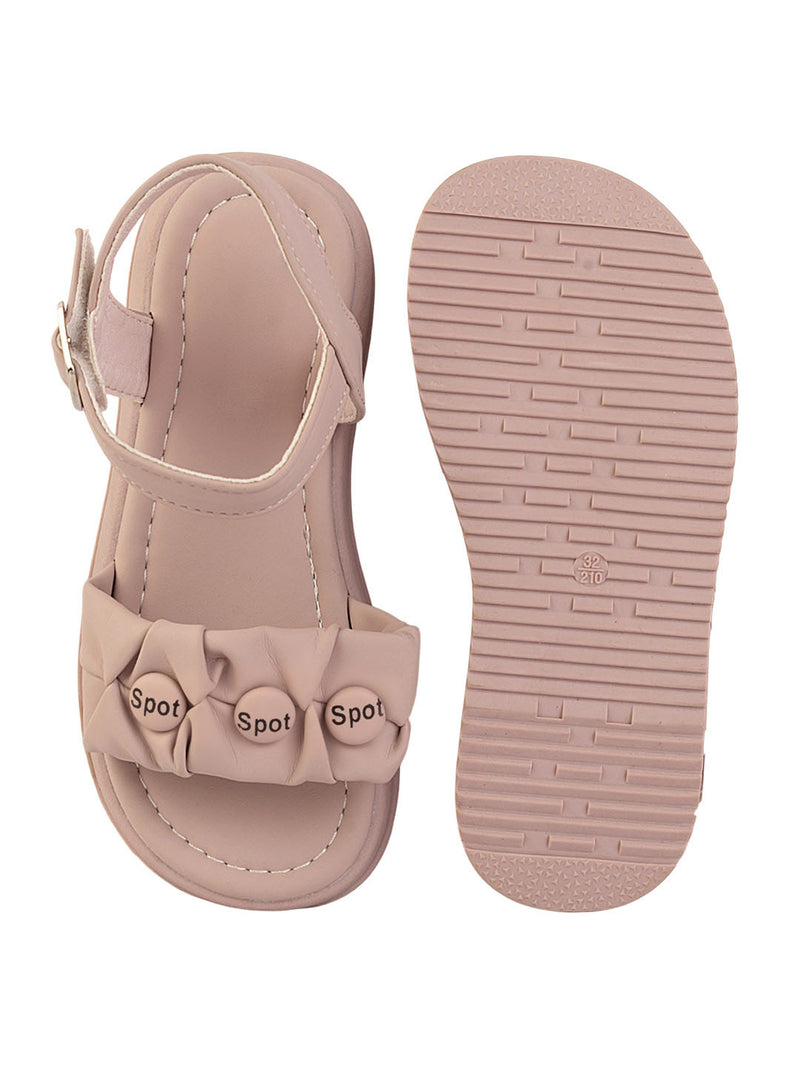 Purple Synthetic Leather Buckle Sandals For Kids-Girls (TC-B08-PUR)