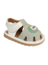 Grey Synthetic Leather LED Light And Chu-Chu Sound Musical Comfort Flat Sandals (TC-B13-GRY)
