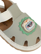 Grey Synthetic Leather LED Light And Chu-Chu Sound Musical Comfort Flat Sandals (TC-B13-GRY)