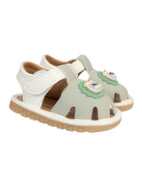 Grey Synthetic Leather LED Light And Chu-Chu Sound Musical Comfort Flat Sandals (TC-B13-GRY)