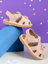 Pink Synthetic Leather LED Light And Chu-Chu Sound Musical Comfort Flat Sandals (TC-B13-PNK)