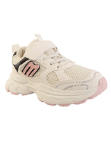 White Pink Mesh Velcro Sneakers For Kids-Unisex (TC-B8819-WHTPNK)