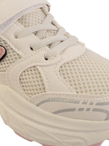 White Pink Mesh Velcro Sneakers For Kids-Unisex (TC-B8819-WHTPNK)