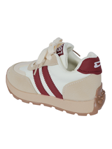 Red Synthetic Leather Lace-Up Sneakers For Kids-Unisex (TC-C228-RED)