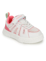 White Pink Mesh Velcro Sneakers For Kids-Unisex (TC-C557-WHTPNK)
