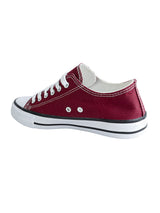 Burgundy Canvas Top Design And Durable Sole Lace Up Sneakers (TC-CAN1-BUR)