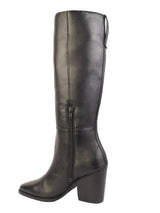 Black Leather Winter High-End Stylish Long Boots (TC-CARVELLA-BLK)