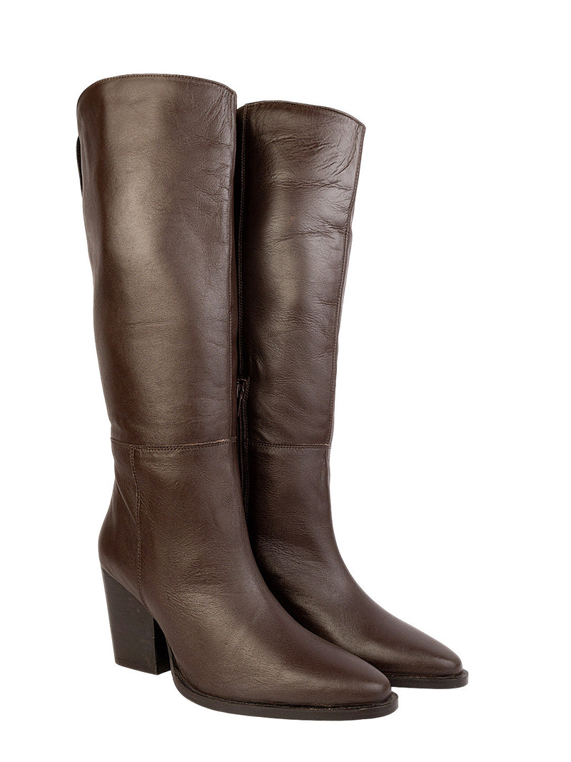 Tan Leather Winter High-End Stylish Long Boots (TC-CARVELLA-TAN)