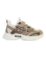 Beige Mesh Top Design And Durable Sole Velcro Sneakers For Kids-Unisex (TC-F33-2-BEIG)