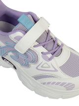 Purple Mesh Top Design And Durable Sole Velcro Sneakers For Kids-Unisex (TC-F33-2-PUR)