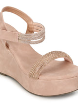 Pink PU Wedge Sandals (TC-G06979-PNK)