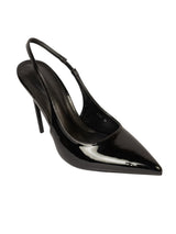 Black Patent Leather Pointed Toe Stiletto Pumps (TC-H1223-BLK)