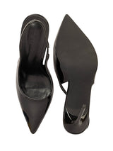 Black Patent Leather Pointed Toe Stiletto Pumps (TC-H1223-BLK)