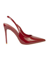 Burgundy Patent Leather Pointed Toe Stiletto Pumps (TC-H1223-BUR)