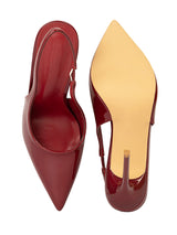Burgundy Patent Leather Pointed Toe Stiletto Pumps (TC-H1223-BUR)