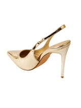 Gold Patent Leather Pointed Toe Stiletto Pumps (TC-H1223-GLD)