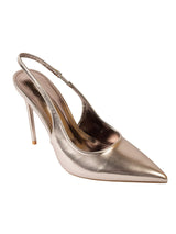 Pewter Patent Leather Pointed Toe Stiletto Pumps (TC-H1223-PEW)