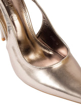 Pewter Patent Leather Pointed Toe Stiletto Pumps (TC-H1223-PEW)
