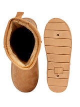 Camel Suede High Ankle Flat Sole Winter Boots (TC-H3683-CML)