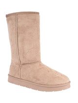 Khaki Suede High Ankle Flat Sole Winter Boots (TC-H3683-KHA)