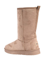 Khaki Suede High Ankle Flat Sole Winter Boots (TC-H3683-KHA)