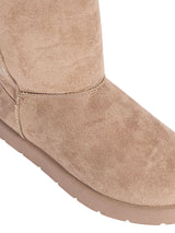 Khaki Suede High Ankle Flat Sole Winter Boots (TC-H3683-KHA)