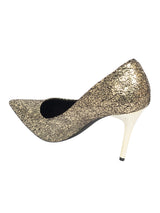 Gold Synthetic Leather Stylish Pointed Toe Stiletto Pumps (TC-H6481-GLD)
