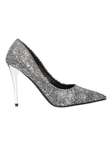 Silver Synthetic Leather Stylish Pointed Toe Stiletto Pumps (TC-H6481-SIL)