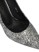 Silver Synthetic Leather Stylish Pointed Toe Stiletto Pumps (TC-H6481-SIL)