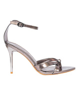 Pewter Synthetic Leather Stylish Open Toe Buckle Ankle Strap Stiletto Heel Sandals (TC-H6645-PEW)