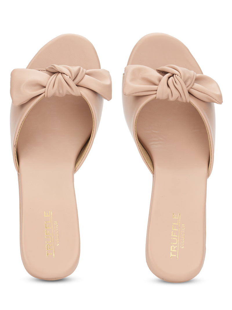 Nude PU Stylish Slip-On Wedges (TC-L05-NUD)