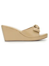 Taupe PU Stylish Slip-On Wedges (TC-L05-TAUP)