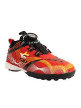 Red Synthetic Leather Rotating Button Closure Football Sneakers For Kids-Unisex (TC-L9717-RED)