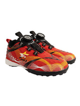 Red Synthetic Leather Rotating Button Closure Football Sneakers For Kids-Unisex (TC-L9717-RED)