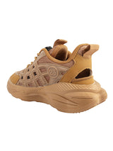 Khaki Synthetic Leather Rotating Button Closure Sneakers For Kids-Unisex (TC-L9966-KHA)