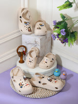 Beige Stylish Slip-On Clogs For Kids-Unisex (TC-LCLOG1-BEIG)