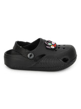 Black Stylish Slip-On Clogs For Kids-Unisex (TC-LCLOG1-BLK)