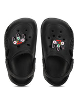 Black Stylish Slip-On Clogs For Kids-Unisex (TC-LCLOG1-BLK)