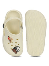Cream Stylish Slip-On Clogs For Kids-Unisex (TC-LCLOG1-CRM)