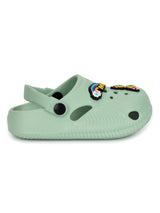 Green Stylish Slip-On Clogs For Kids-Unisex (TC-LCLOG1-GRN)