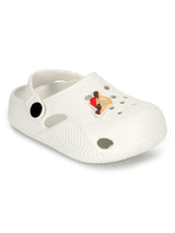 White Stylish Slip-On Clogs For Kids-Unisex (TC-LCLOG1-WHT)