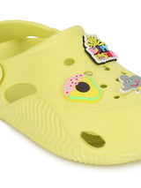 Yellow Stylish Slip-On Clogs For Kids-Unisex (TC-LCLOG1-YEL)