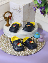 Blue Yellow Stylish Slip-On Clogs For Kids-Unisex (TC-LCLOG2-BLUYEL)