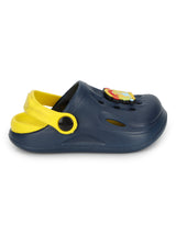 Blue Yellow Stylish Slip-On Clogs For Kids-Unisex (TC-LCLOG2-BLUYEL)