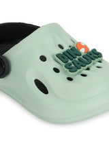 Green Blue Stylish Slip-On Clogs For Kids-Unisex (TC-LCLOG2-GRNBLU)