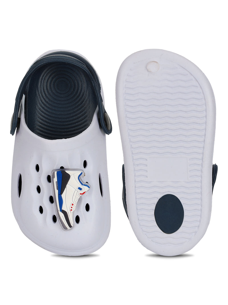 Navy Blue Stylish Slip-On Clogs For Kids-Unisex (TC-LCLOG2-NVYBLU)