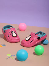 Pink Navy Stylish Slip-On Clogs For Kids-Unisex (TC-LCLOG2-PNKNVY)