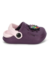 Purple Pink Stylish Slip-On Clogs For Kids-Unisex (TC-LCLOG2-PURPNK)